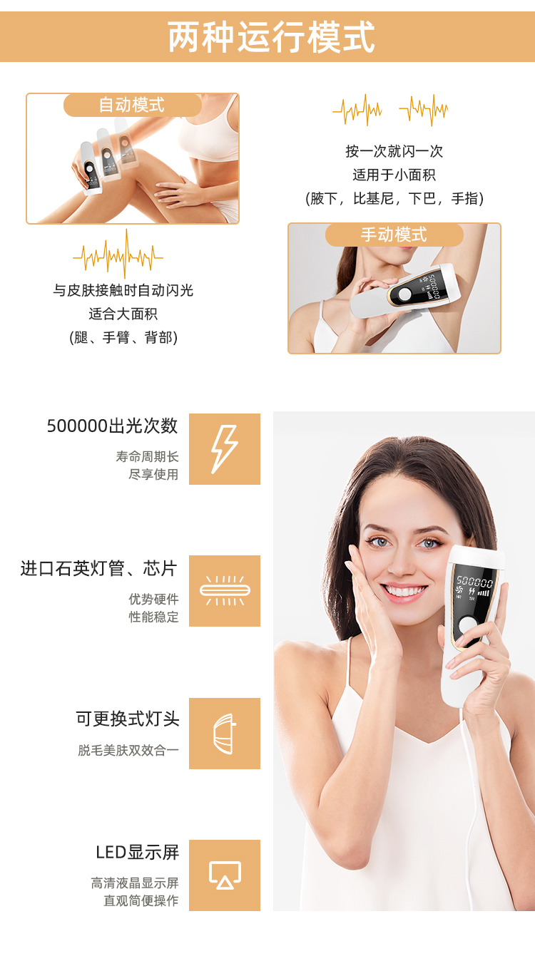 2020熱銷 M3全新家用激光ipl脫毛儀 無痛冰點脫毛方案/OEM 源頭廠家(圖3)