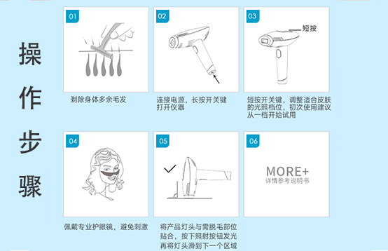 家用光子脫毛儀的操作步驟(圖1) 家用光子脫毛儀的操作步驟(圖1)